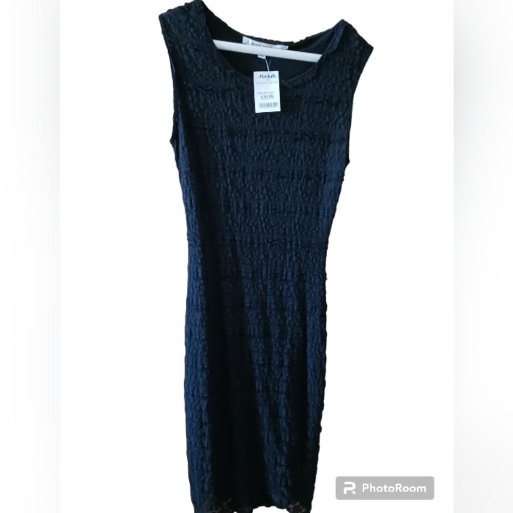 Max Studio lacey sleeveless long black dress
